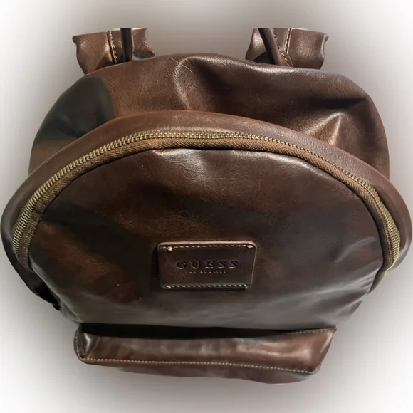 GUESS leather brown backpack - Picture 5 of 12